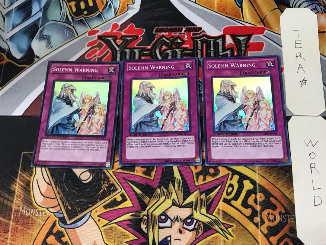 English Solemn Warning 1 Super Set of 3 Tera