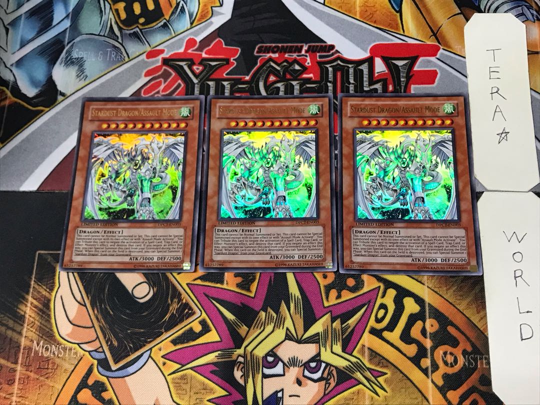 English Stardust Dragon/Buster 1 Ultra, set of 3 Tera.