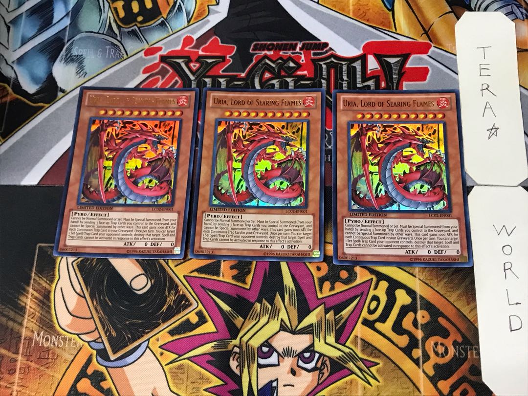 English Uria, Lord of Searing Flames 3 Ultra, set of 3 Tera.