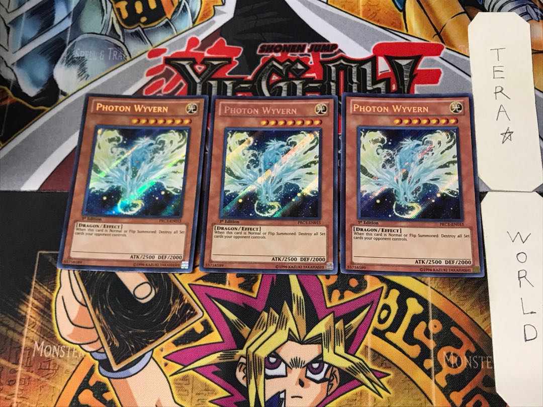 English Photon Wyvern 1 Secret 3-card set Tera
