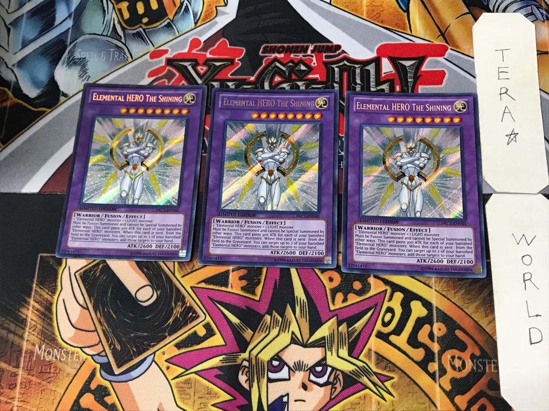 英語版 E・HERO The シャイニング 1 シークレット 3枚セット てら