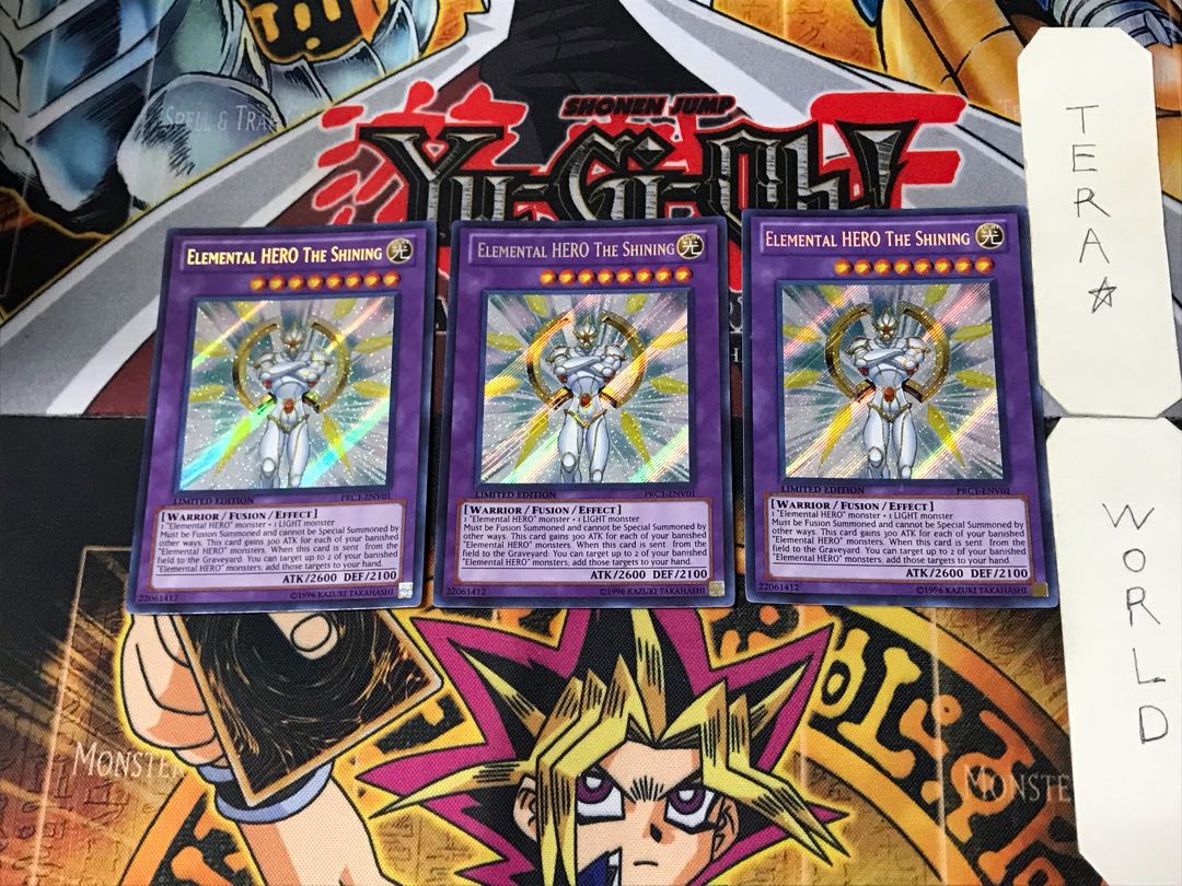 英語版 E・HERO The シャイニング 2 シークレット 3枚セット てら