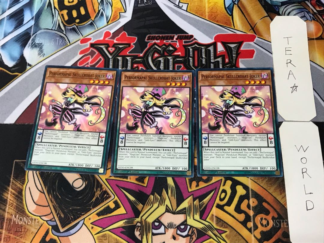 English Performapal Skullcrobat Joker LEDD 1 Normal Set of 3 Tera
