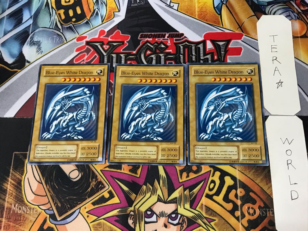 English Blue-Eyes White Dragon KA05 4 Normal, set of 3 Tera.