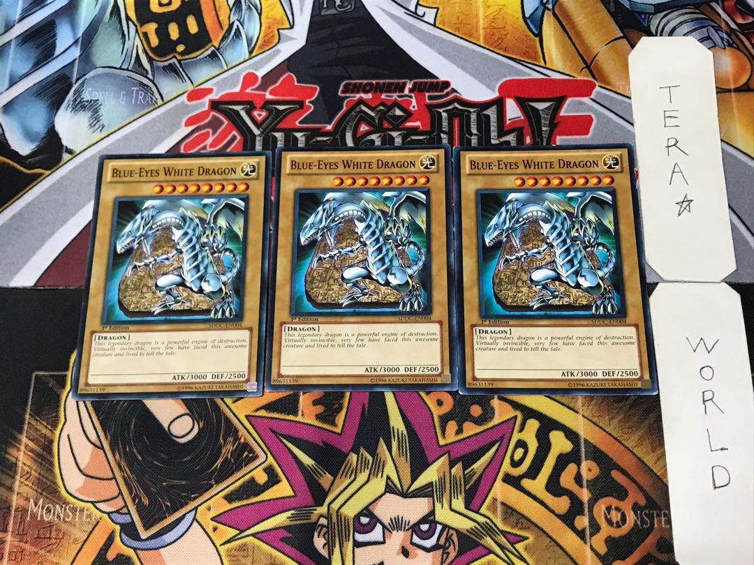 English Blue-Eyes White Dragon SDDS 1 Normal 3-card set Tera