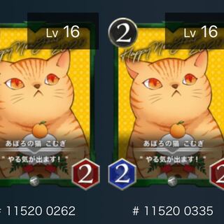 あぽろの猫 こむぎ(2枚)＋豚力招雷(2枚)＋怪物化(1枚)の5枚セット