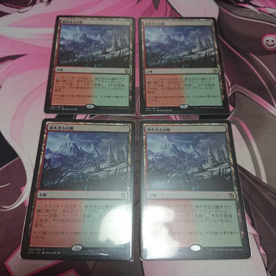 樹木茂る山麓 4枚