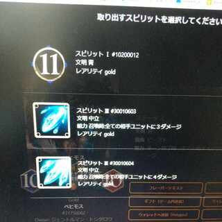 【最終底値】ベヒモス のスピリット1個