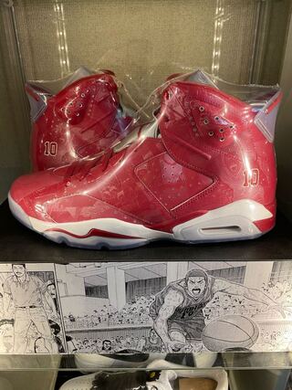 スラムダンク × ナイキ エアジョーダン 6 レトロ 717302-600 30cm