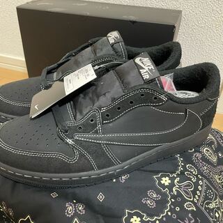 トラヴィス・スコット × ナイキ エアジョーダン1 ロー OG "ブラック/ファントム" DM7866-001 28cm