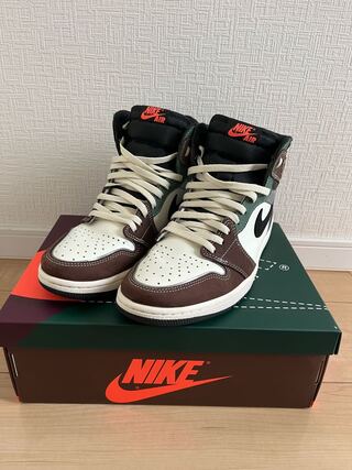 ナイキ エアジョーダン 1 レトロ ハイ Og "ハンド クラフテッド" ブラック/アーキオ ブラウンダーク チョコレート DH3097-001 27cm