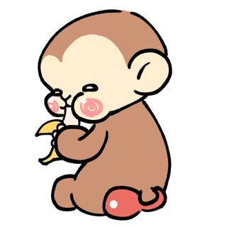 赤い猿謎袋 1枚