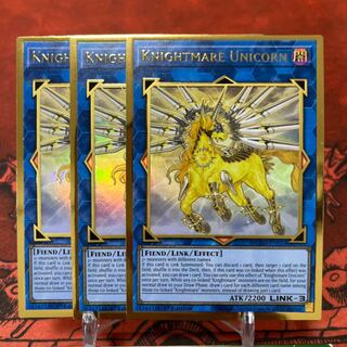 Yu-Gi-Oh [English Version] Knightmare Unicorn Pre-Gol Set of 3