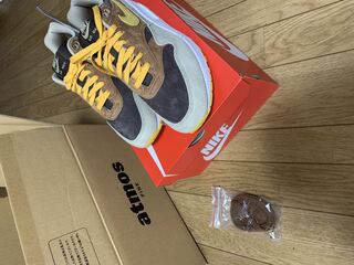 ナイキ エアマックス1 ダックパック "ピーカン アンド イエローオークル" 27.5cm