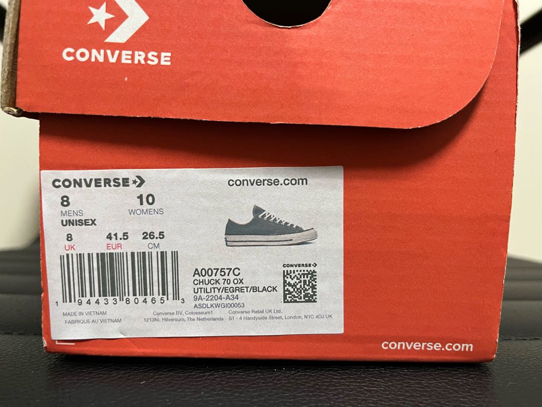 コンバース チャックテイラー CT70 OX 26.5 ユーティリティ カーキ  緑 26.5cm
