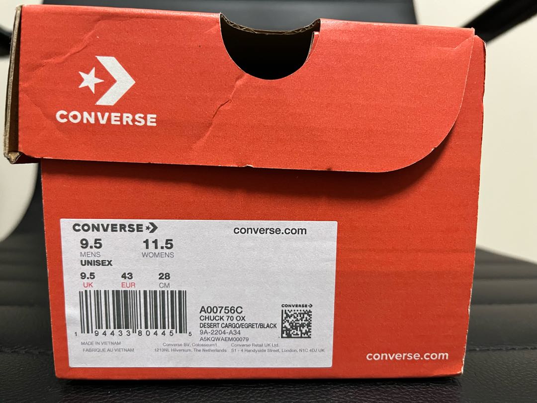 Converse Chuck Taylor CT70 OX 28.0 Desert Cargo Brown Mocha Brown 28cm