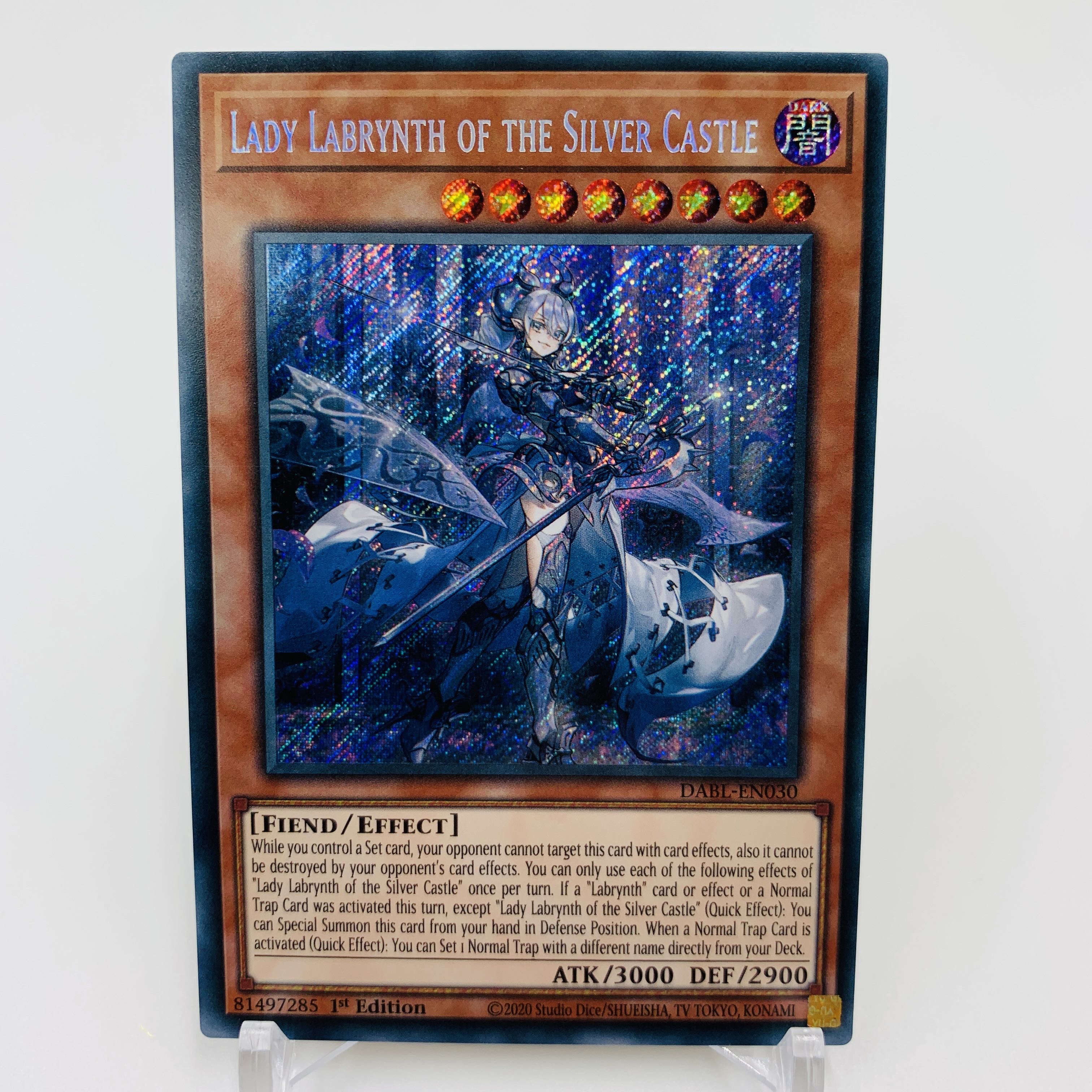 Exclusive for Fujiko [English EU version 3-card set] The White Silver Princess of the Labyrinth Castle Secret Rare 1st Yu-Gi-Oh DABL-EN030