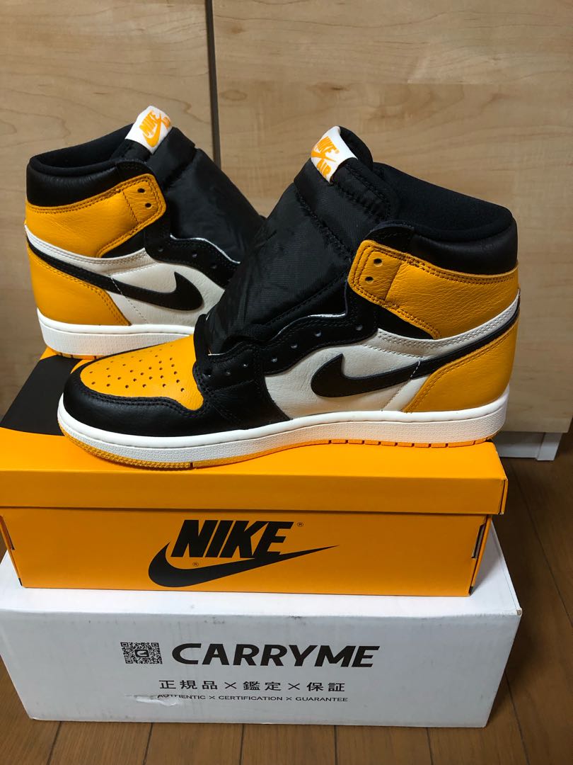 Nike Air Jordan 1 Retro High Og "Yellow Toe" Black/Taxi HoWight 555088-711 27cm
