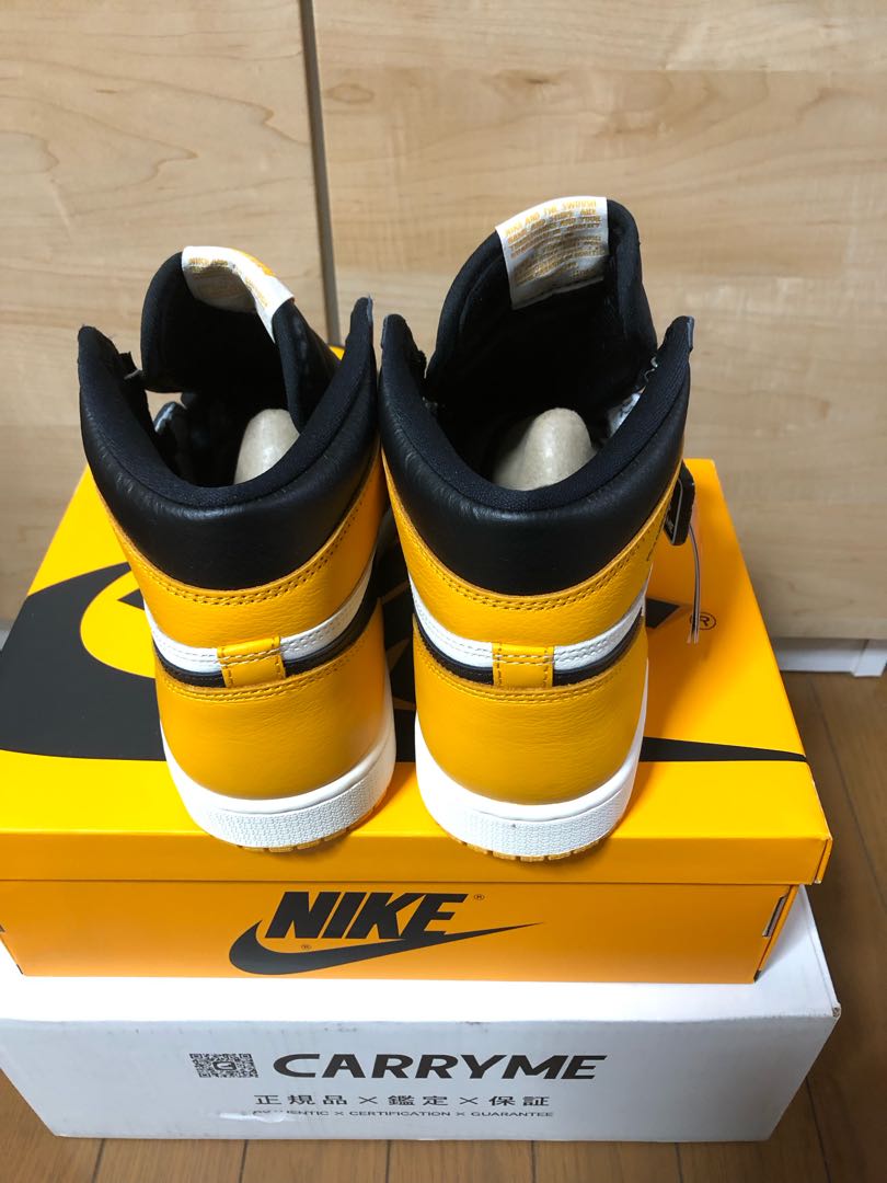 Nike Air Jordan 1 Retro High Og "Yellow Toe" Black/Taxi HoWight 555088-711 27cm