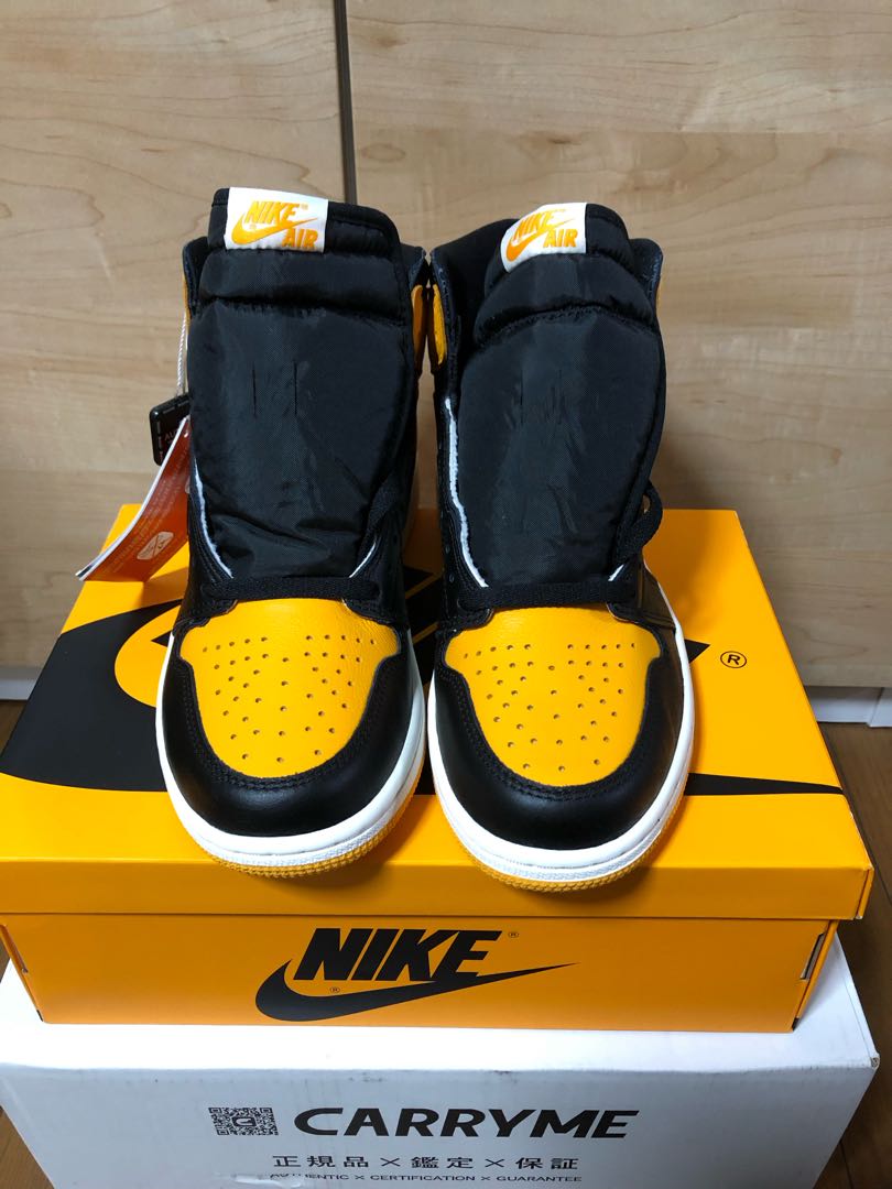 Nike Air Jordan 1 Retro High Og "Yellow Toe" Black/Taxi HoWight 555088-711 27cm
