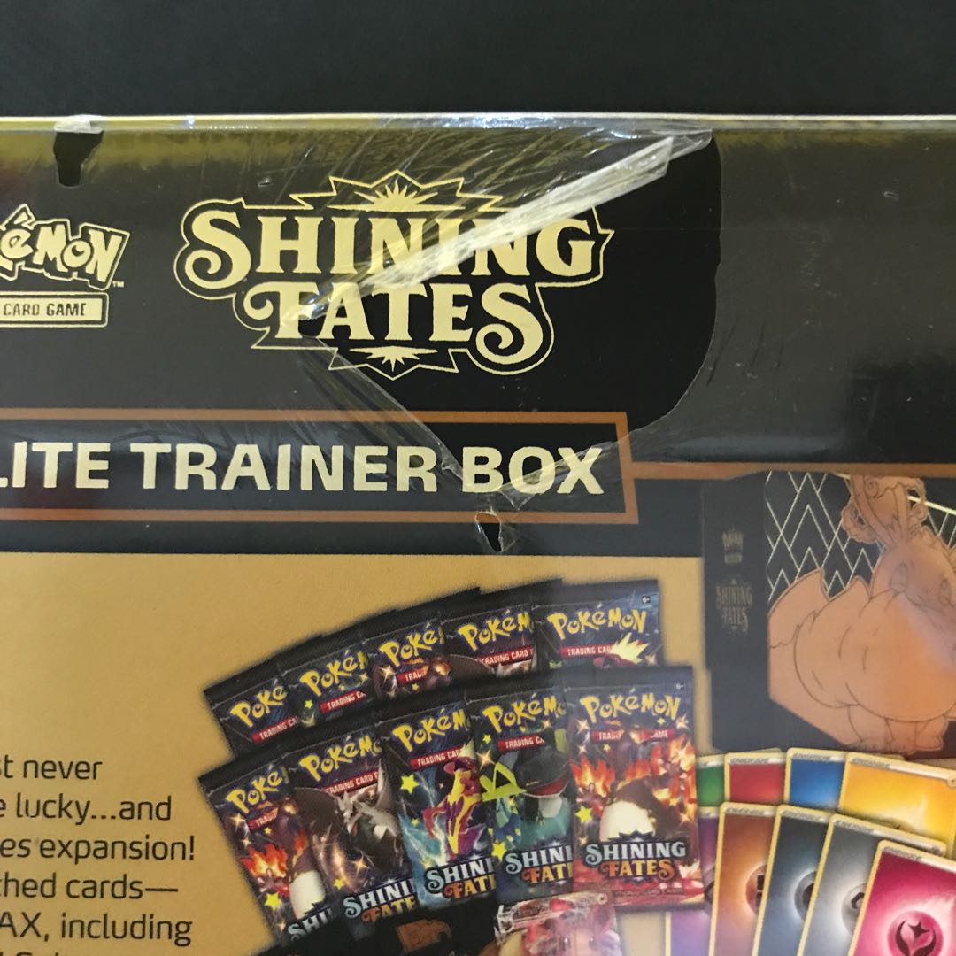 ELITE TRAINER BOX SHINING FATES Umi Outside trainer box, unopened, damaged Eevee [000205].