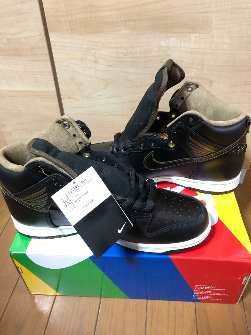 Pawnshop x Nike SB Dunk High "Black" Black/Metallic Gold FJ0445-001 27.5cm