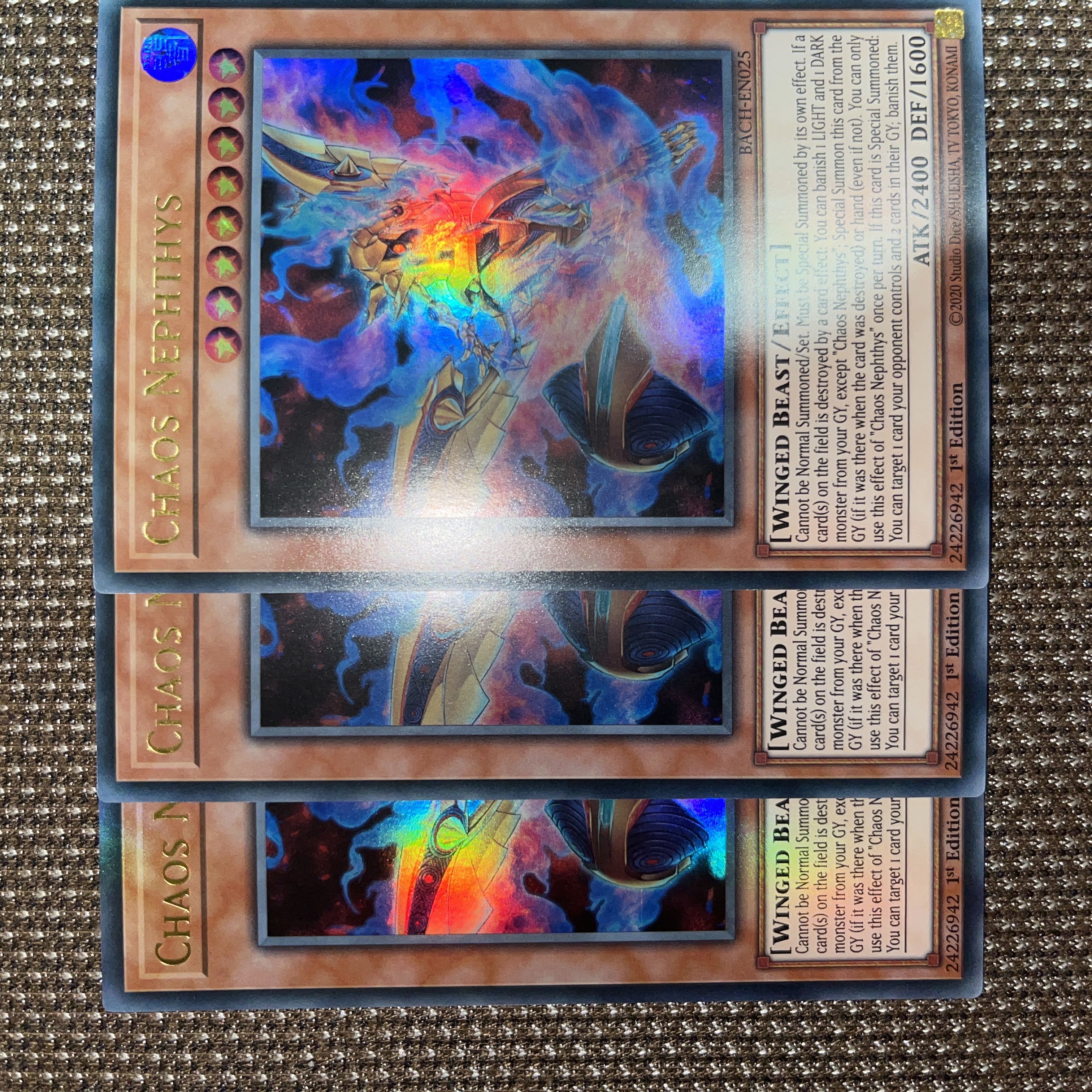 Yu-Gi-Oh Chaos Nephthys EU Version (English) Ultra 1st 3 copies