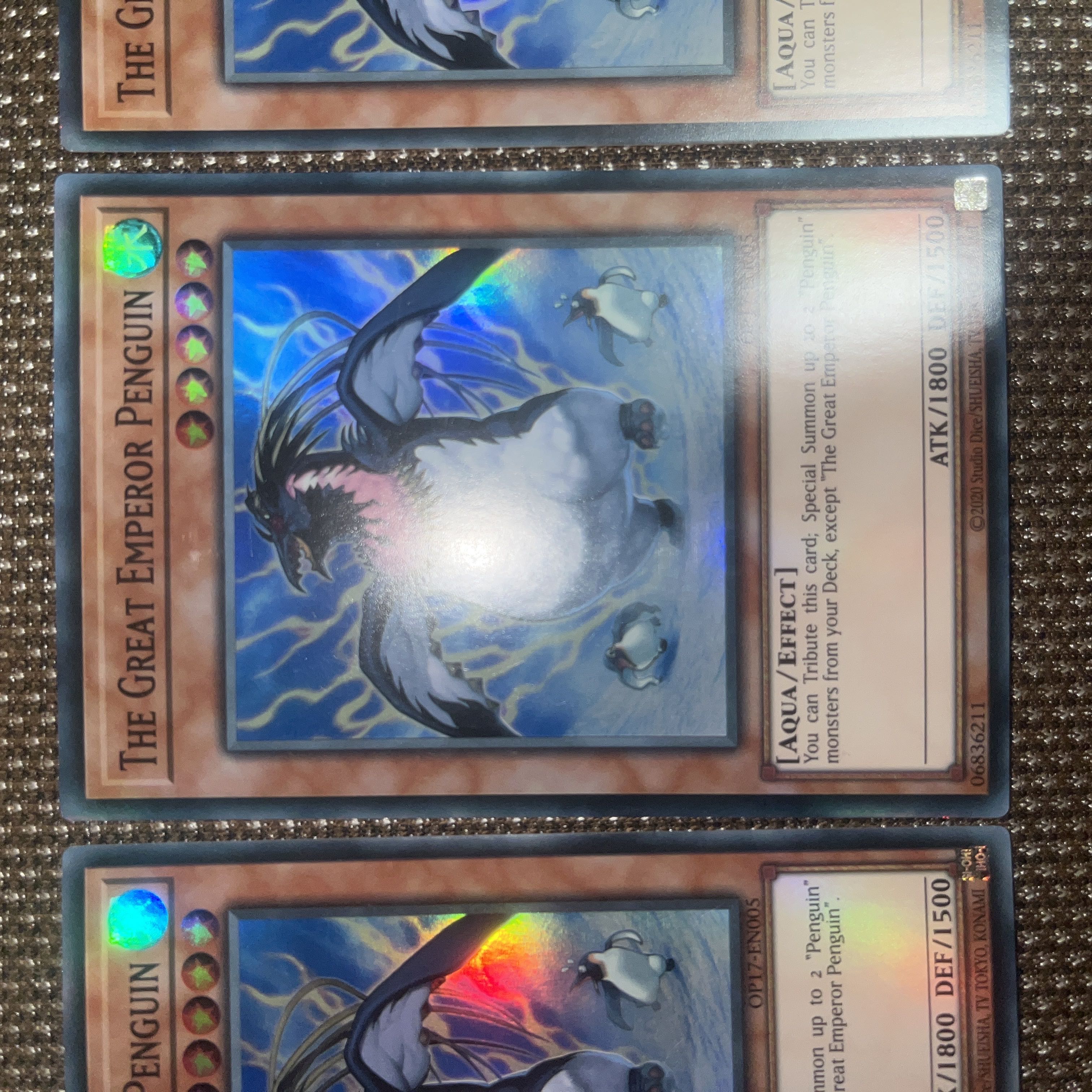 遊戯王 大皇帝ペンギン　EU版(英語) スーパー　3枚
