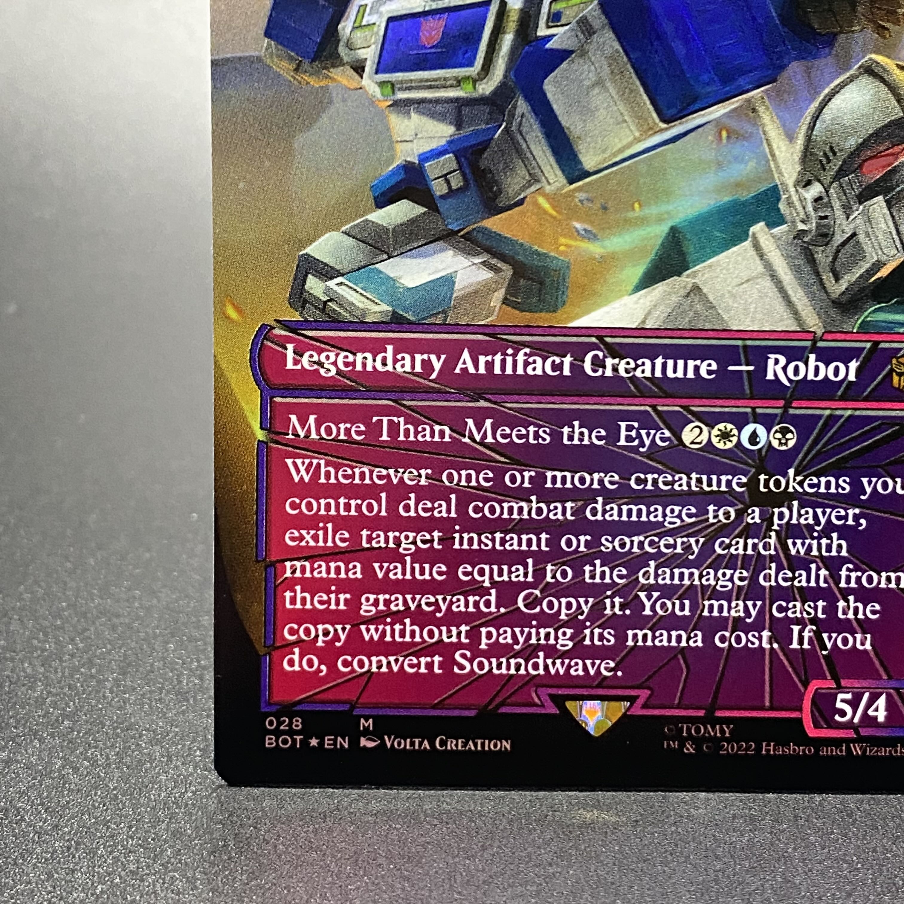 MTG　音波のスパイ、サウンドウェーブ　シャッタード・グラス　Foil MTG Soundwave, Sonic Spy *SHATTERED GLASS FOIL* The Brothers