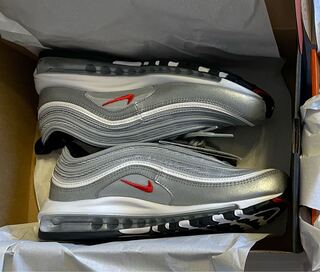 ナイキ ウィメンズ エアマックス97 OG "シルバーバレット" シルバー/レッド/メタリック(2022) DQ9131-002 26cm