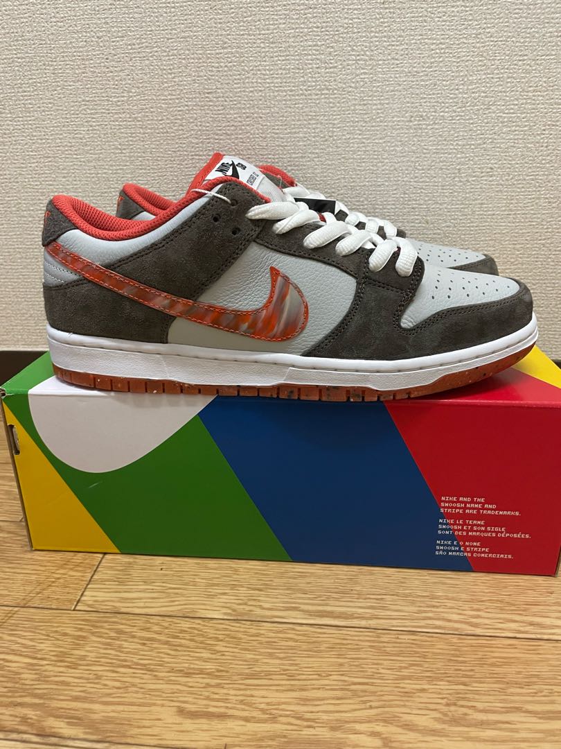 Crashd Skate Shop x Nike SB Dunk Low Qs "Oleana Grey/Mantra Orange-Rattan" DH7782-001 27cm