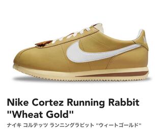 ナイキ コルテッツ "ランニングラビット" ウィートゴールド/ホワイト FD0400-725 24cm