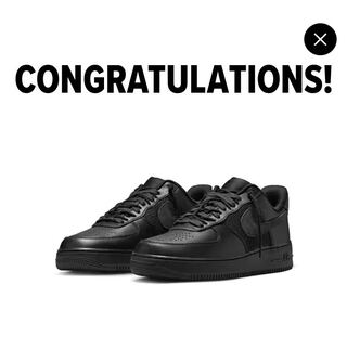 スラムジャム × ナイキ エアフォース1 ロー "トリプルブラック" ブラック/オフノワール DX5590-001 29cm