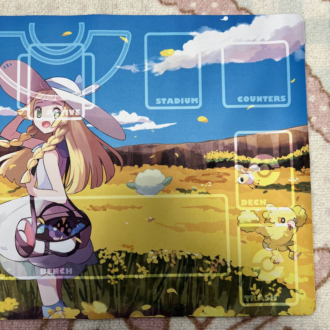 リーリエ　プレイマット　ポケマス 人気を誇る リーリエプレイマット ポケマスコラボ 当選書付き
