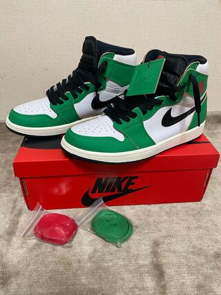 ナイキ　ウィメンズ　エアジョーダン1 ハイ　ラッキーグリーン 27cm
