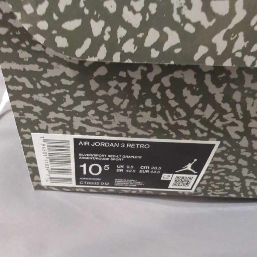 jordan3 gray fog 28.5cm