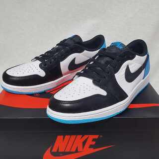 Nike Air Jordan 1 Low OG "Black and Dark Powder Blue/UNC" 28cm