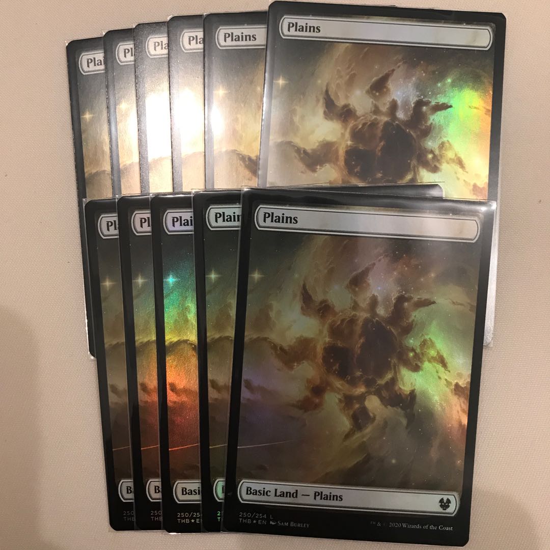 テーロス還魂記　フルアート　基本土地　平地　英語　FOIL 11枚セット 11枚