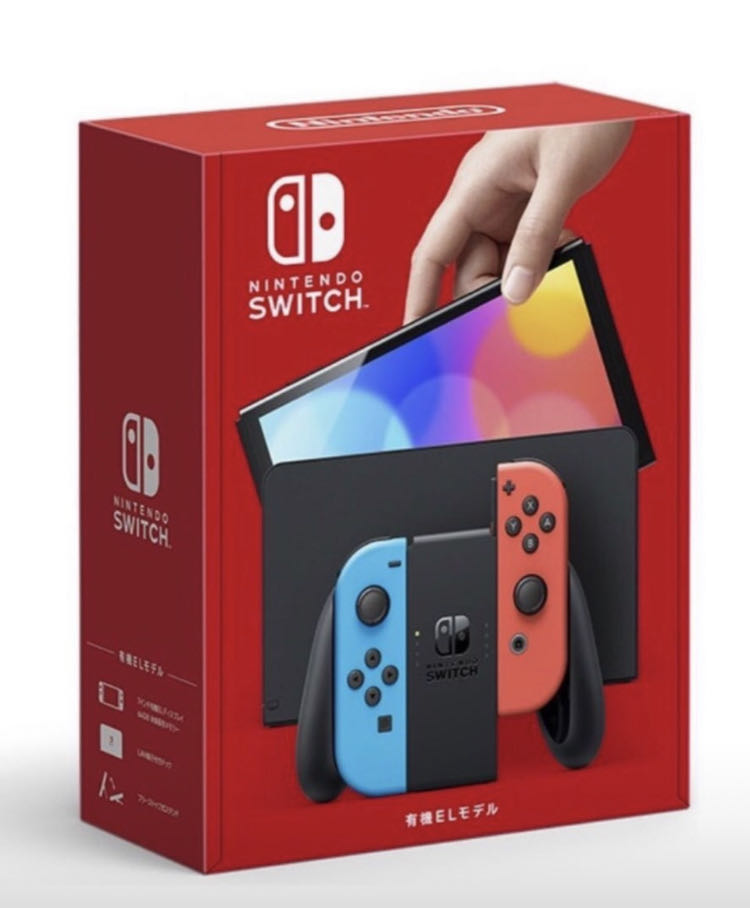 New ] Switch OLED Neon Snubbull / Neon Red Body