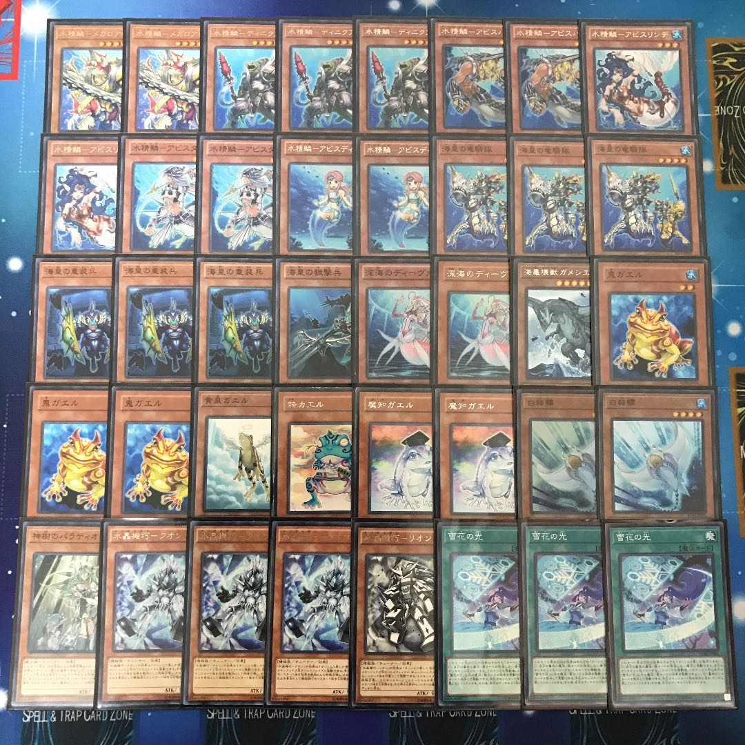 【ガチ構築】雪花水精鱗デッキ40枚 EX15枚 スリーブ付き