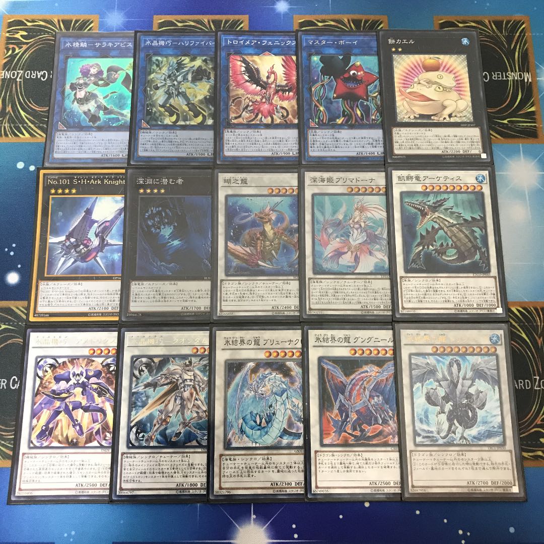 【ガチ構築】雪花水精鱗デッキ40枚 EX15枚 スリーブ付き