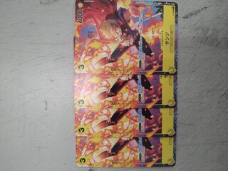 Sanji 4 VJump One Piece Card Straw Yellow