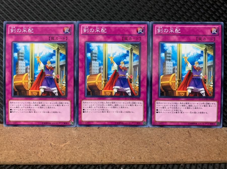 【ぽぽたん】遊戯王 6019 剣の采配 3枚 ノーマル