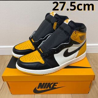 Nike Air Jordan 1 Retro High Og "Yellow Toe" Black/Taxi HoWight 555088-711 27.5cm