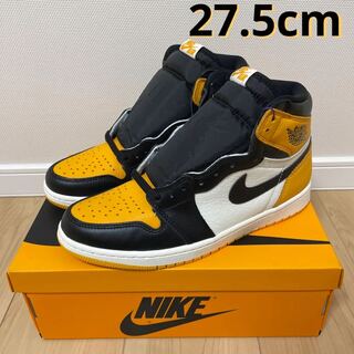 Nike Air Jordan 1 Retro High Og "Yellow Toe" Black/Taxi HoWight 555088-711 27.5cm