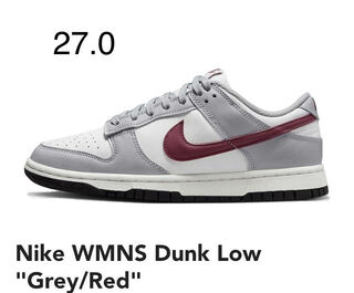 Nike Women's Dunk Low "Rosewood" Summit HoWight/Wolf Grey/Black/Rosewood DD1503-122 27cm