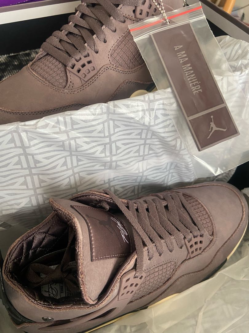 A Ma Ma Ma Niel x Nike Air Jordan 4 "Violet Ole" Violet Ole/Medium Ash/Black/Muslin DV6773-220 27cm