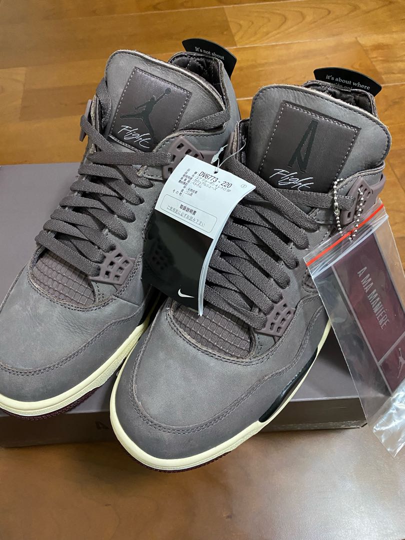 ア・マ・マニエール × ナイキ エアジョーダン4 "バイオレットオレ" バイオレットオレ/ミディアムアッシュ/ブラック/ムスリン DV6773-220 27cm