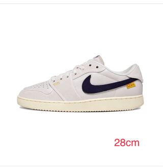 ユニオン × ナイキ エアジョーダン1 ロー KO "セイルレザー" セイル/ムスリン/ニュートラルグレー DZ4864-100 28cm