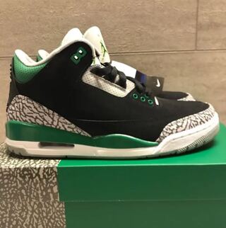 ナイキ エアジョーダン 3 レトロ "パイン グリーン" ブラック/パイン グリーンセメント グレーホワイト CT8532-030 26cm
